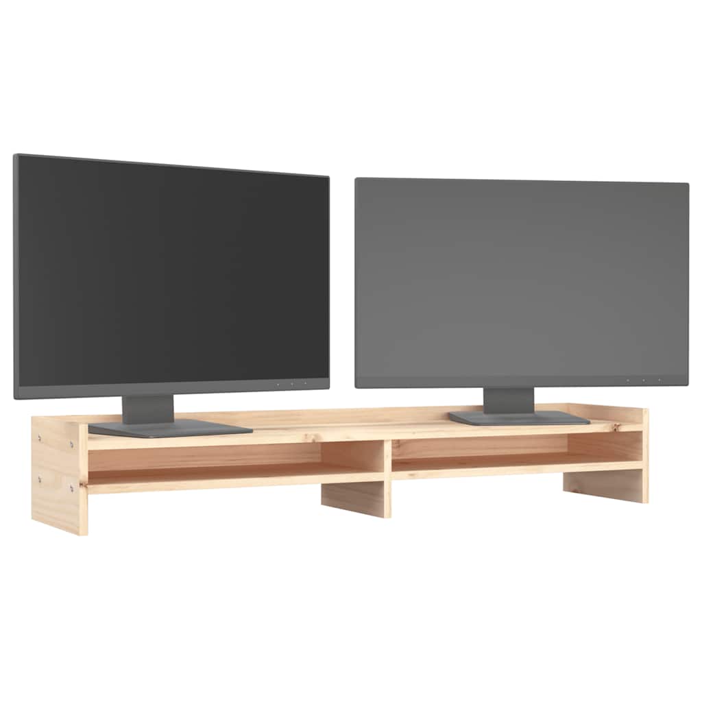 vidaXL Podstawka na monitor, 100x24x16 cm, lite drewno sosnowe