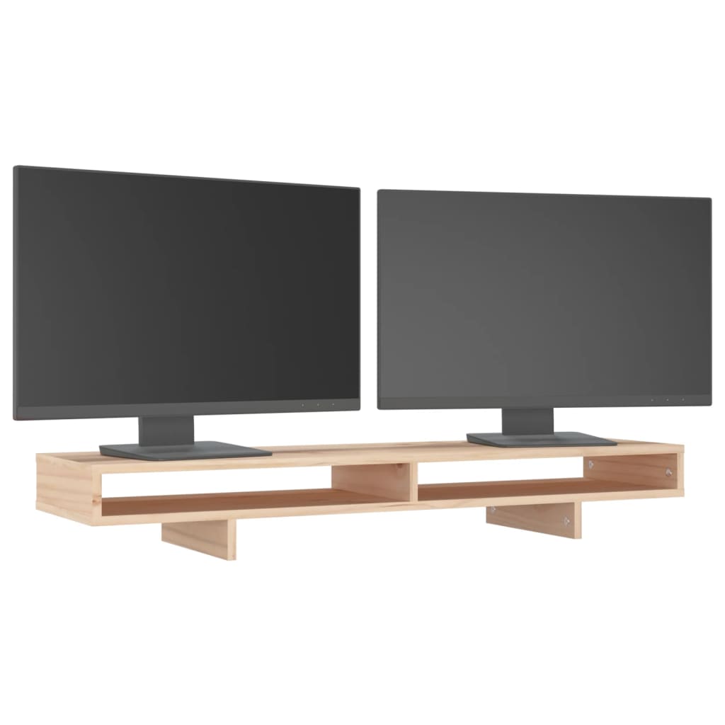 vidaXL Podstawka na monitor, 100x27x14 cm, lite drewno sosnowe