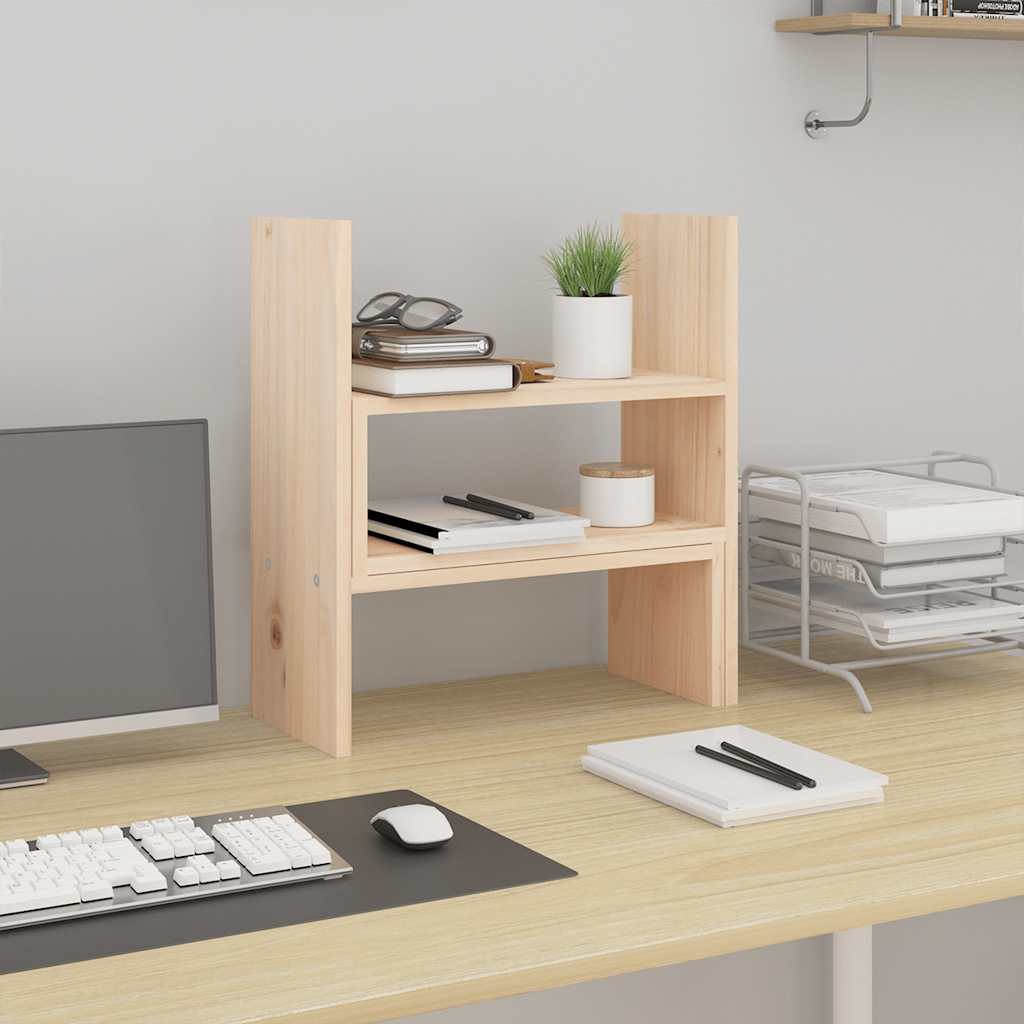vidaXL Podstawka na monitor, (39-72)x17x43 cm, lite drewno sosnowe