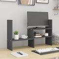 vidaXL Podstawka na monitor, szara, (39-72)x17x43 cm, drewno sosnowe