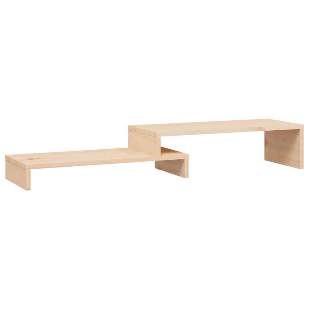 vidaXL Podstawka na monitor, (52-101)x22x14 cm, lite drewno sosnowe