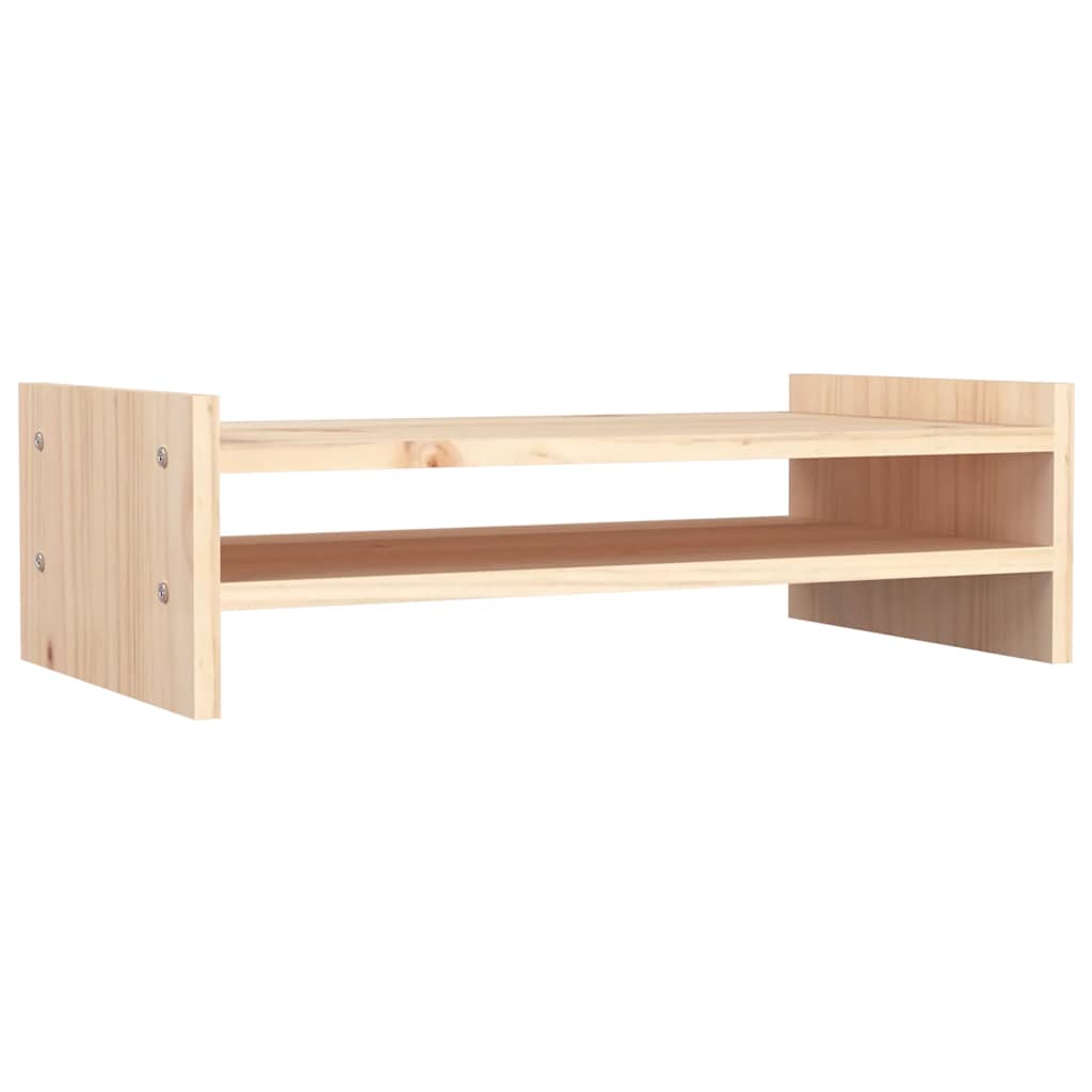 vidaXL Podstawka na monitor, 50x27x15 cm, lite drewno sosnowe