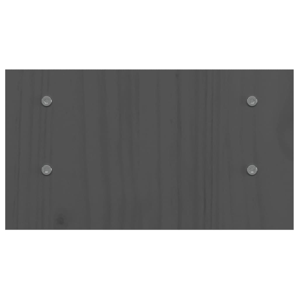 vidaXL Podstawka na monitor, szara, 50x27x15 cm, lite drewno sosnowe