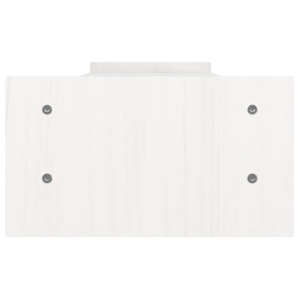 vidaXL Podstawka na monitor, biała, 100x27x15 cm, lite drewno sosnowe