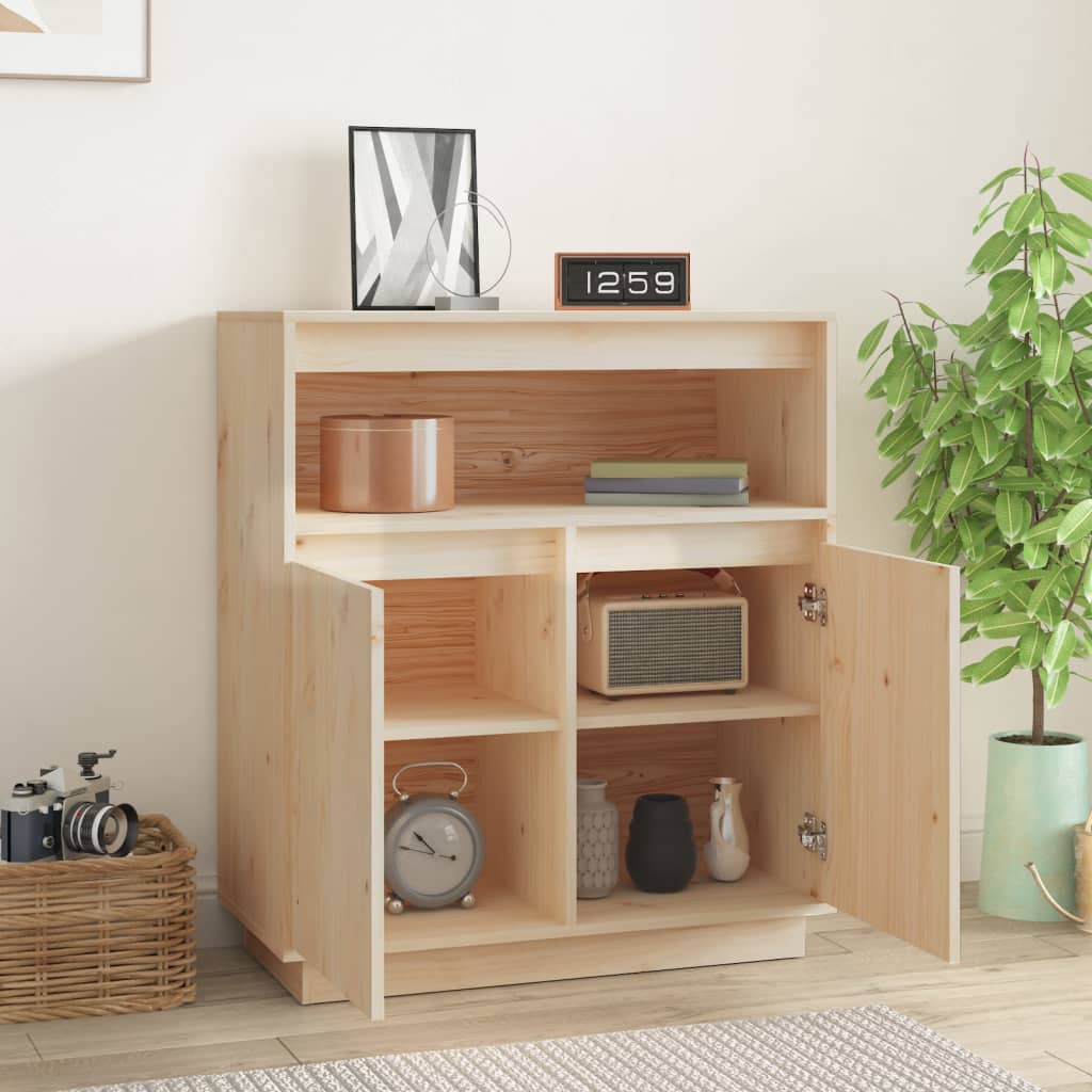 vidaXL Szafka, 70x34x80 cm, lite drewno sosnowe