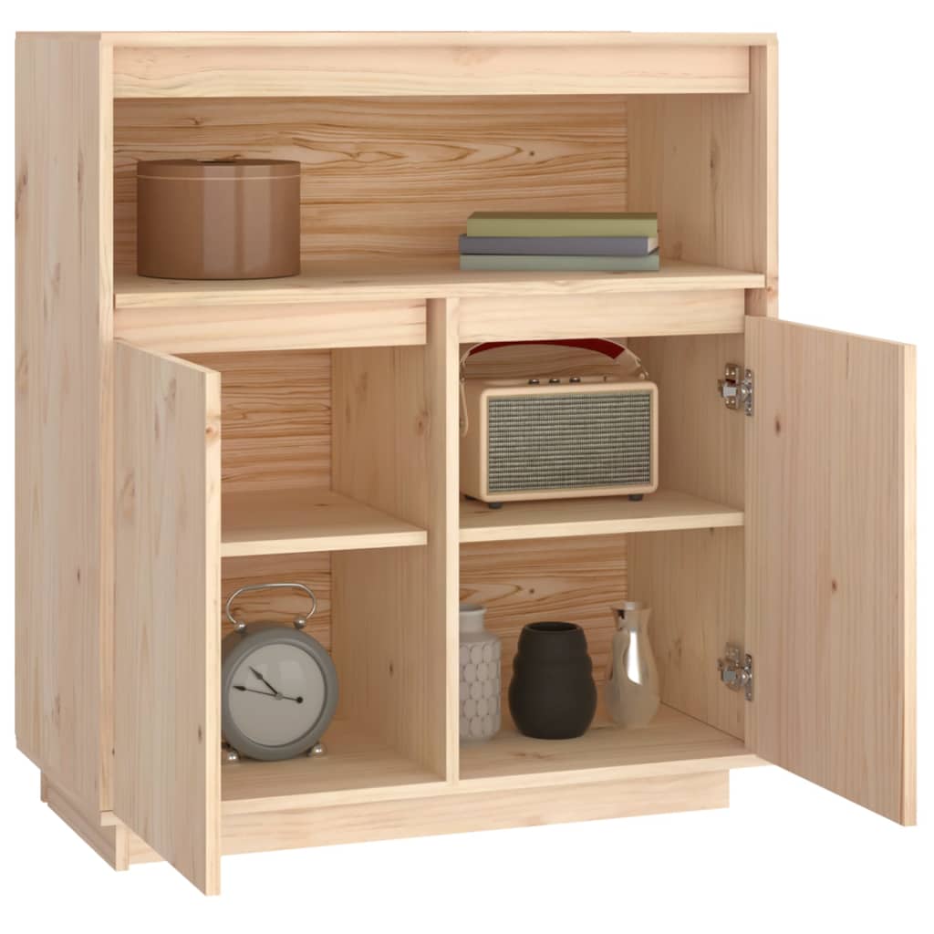 vidaXL Szafka, 70x34x80 cm, lite drewno sosnowe