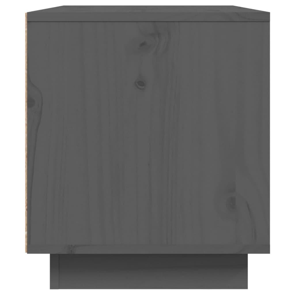 vidaXL Szafka pod telewizor, szara, 80x35x40,5 cm, lite drewno sosnowe