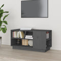 vidaXL Szafka pod telewizor, szara, 80x35x40,5 cm, lite drewno sosnowe