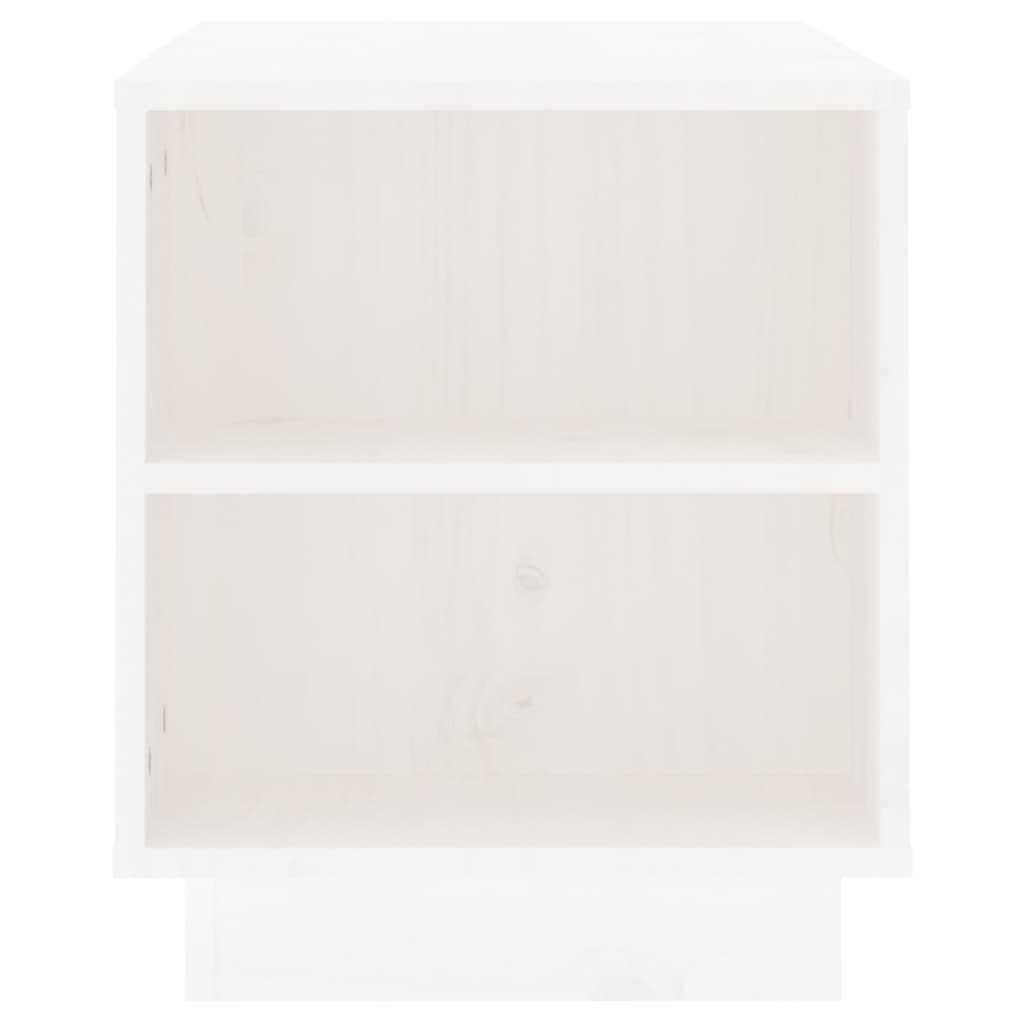 vidaXL Szafka pod telewizor, biała, 110x35x40,5cm, lite drewno sosnowe