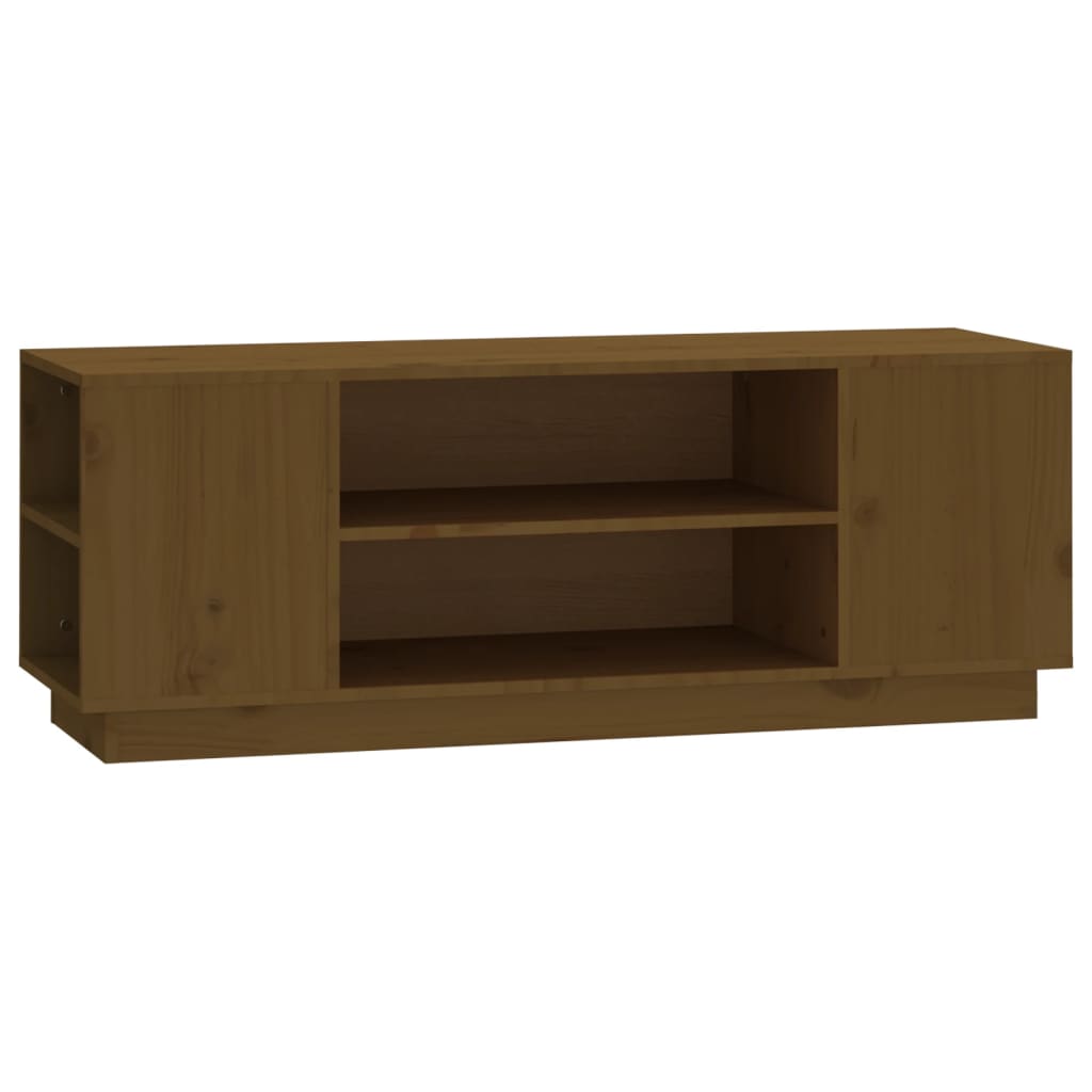 vidaXL Szafka pod TV, miodowy brąz, 110x35x40,5cm, lite drewno sosnowe