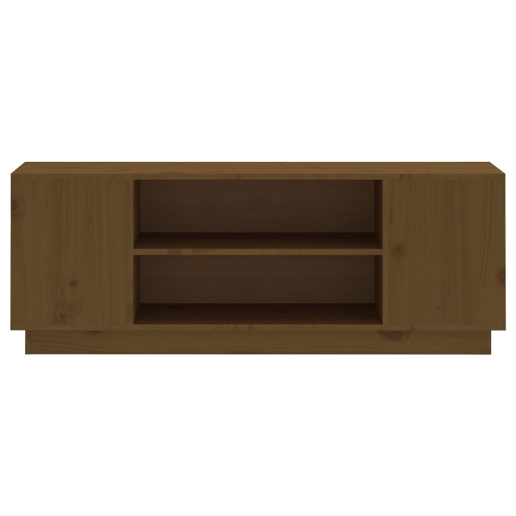 vidaXL Szafka pod TV, miodowy brąz, 110x35x40,5cm, lite drewno sosnowe