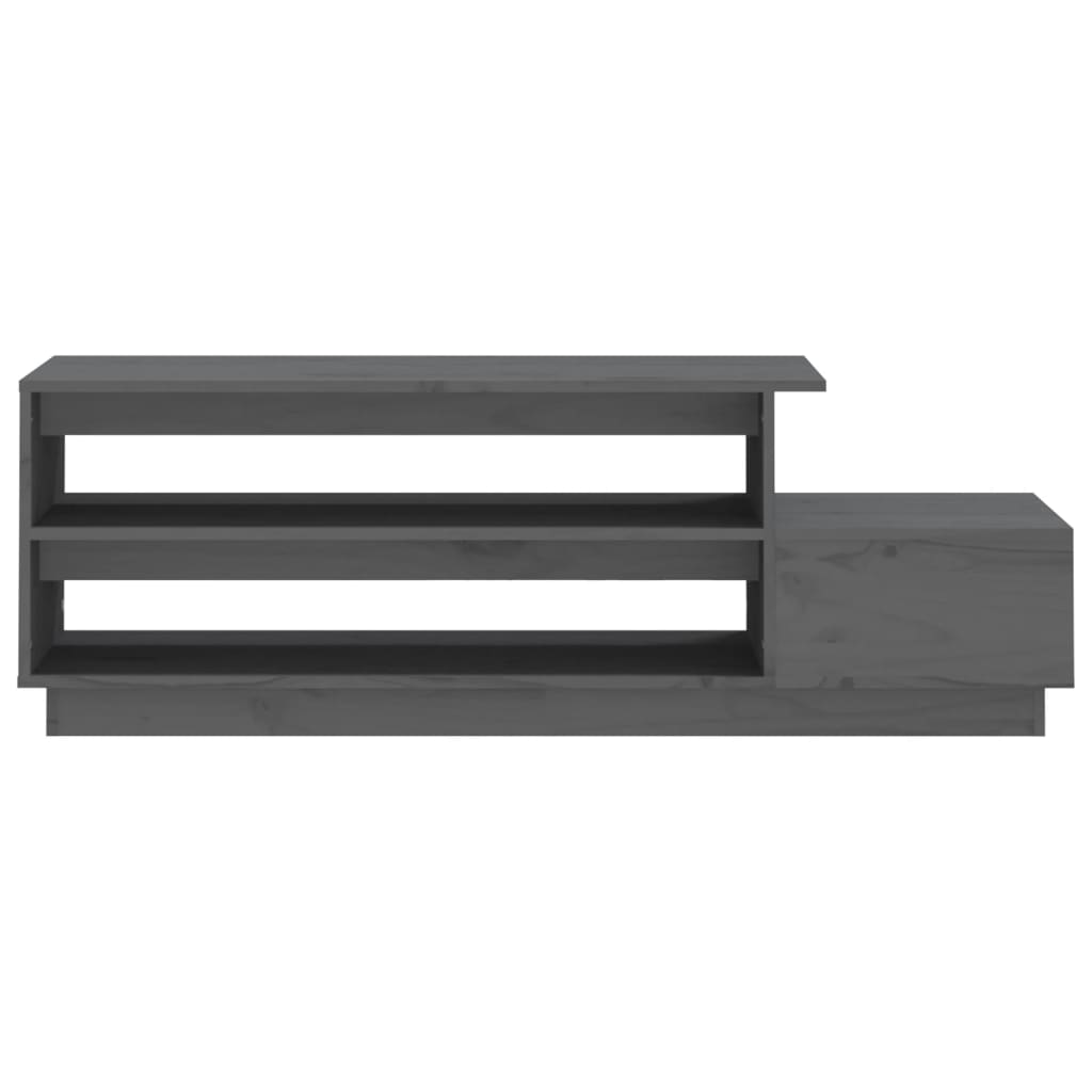 vidaXL Stolik kawowy, szary, 120x50x40,5 cm, lite drewno sosnowe