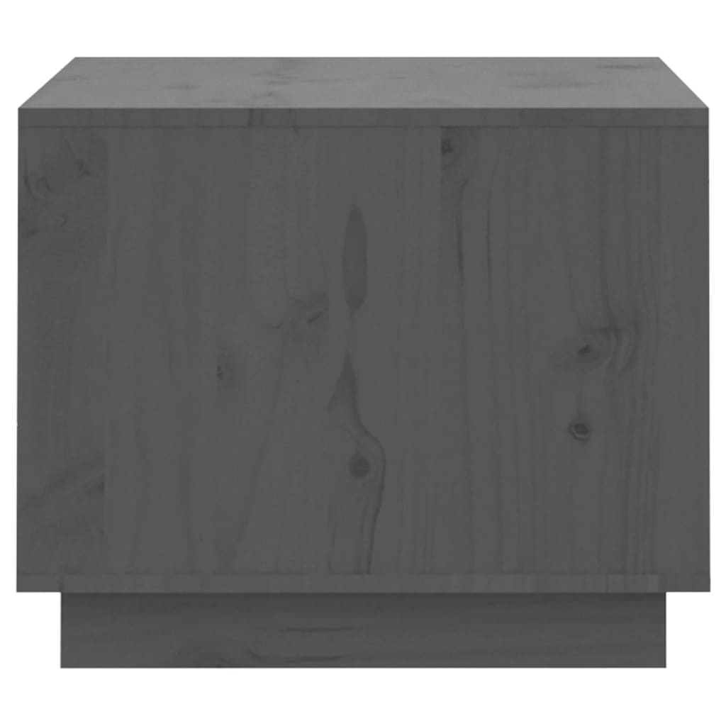 vidaXL Stolik kawowy, szary, 120x50x40,5 cm, lite drewno sosnowe