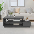 vidaXL Stolik kawowy, szary, 120x50x40,5 cm, lite drewno sosnowe