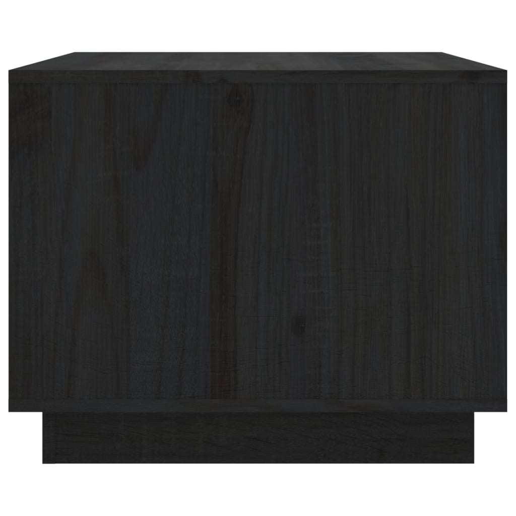 vidaXL Stolik kawowy, czarny, 80x50x40 cm, lite drewno sosnowe