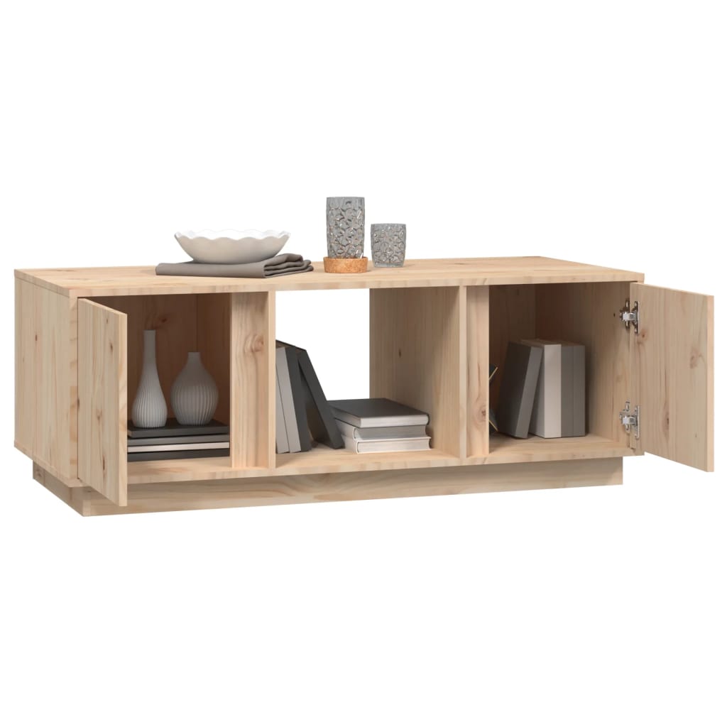 vidaXL Stolik kawowy, 110x50x40 cm, lite drewno sosnowe