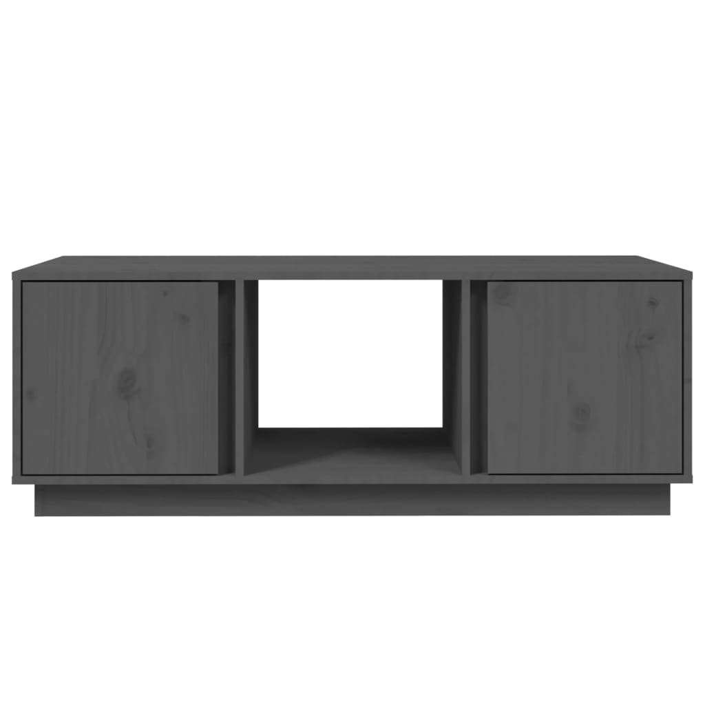 vidaXL Stolik kawowy, szary, 110x50x40 cm, lite drewno sosnowe