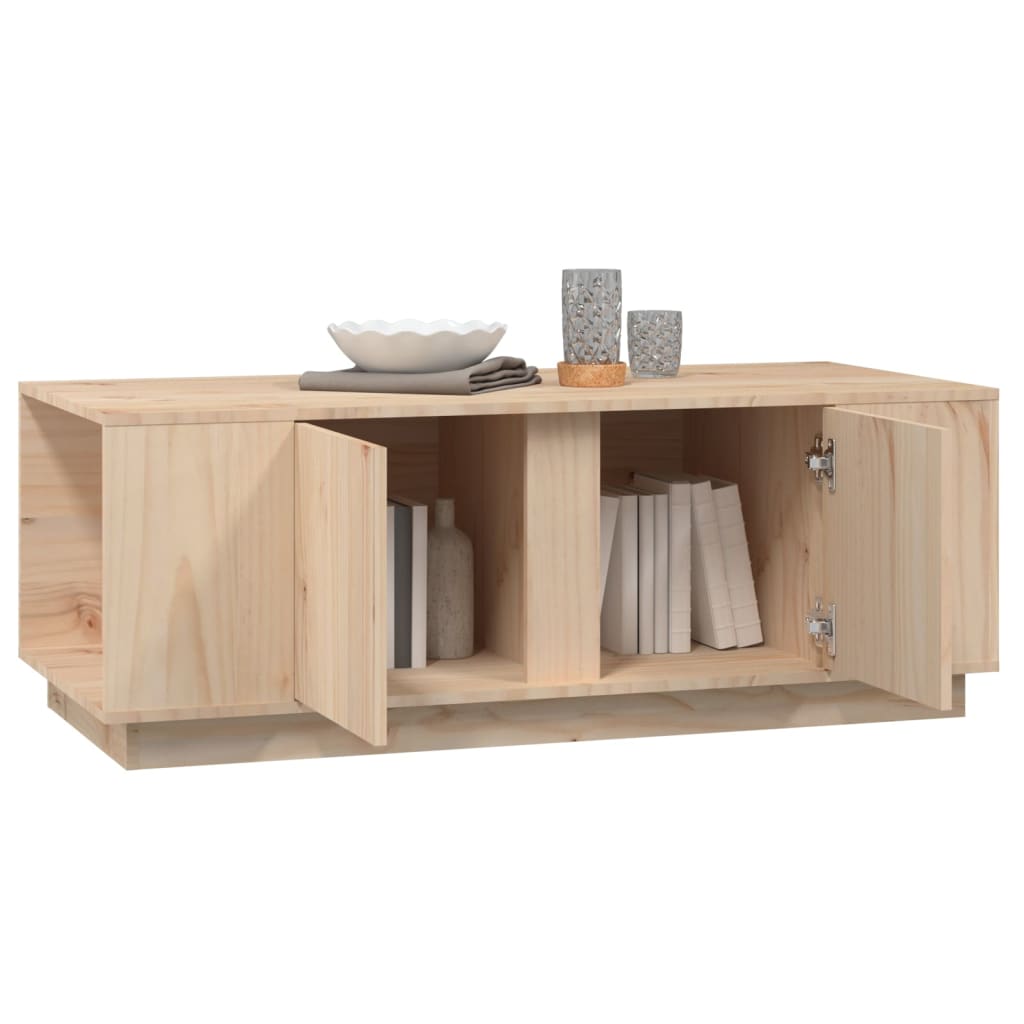 vidaXL Stolik kawowy, 110x50x40 cm, lite drewno sosnowe
