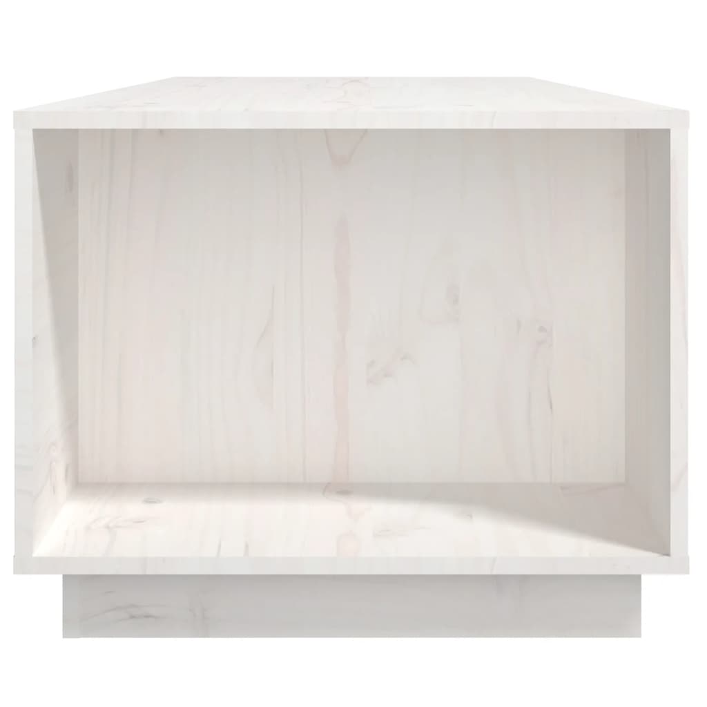 vidaXL Stolik kawowy, biały, 110x50x40 cm, lite drewno sosnowe