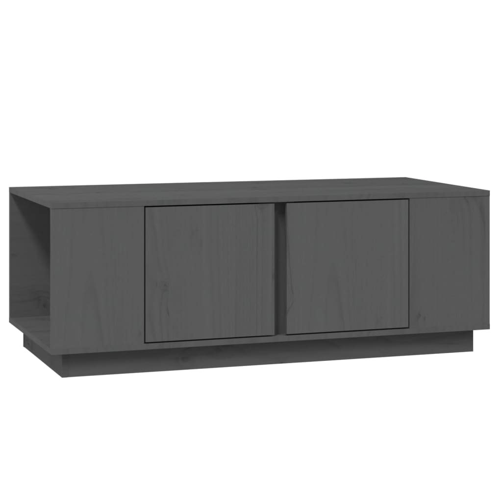 vidaXL Stolik kawowy, szary, 110x50x40 cm, lite drewno sosnowe