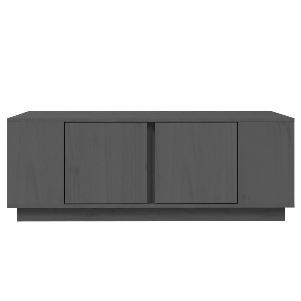 vidaXL Stolik kawowy, szary, 110x50x40 cm, lite drewno sosnowe