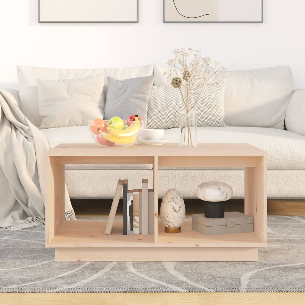 vidaXL Stolik kawowy, 80x50x40 cm, lite drewno sosnowe