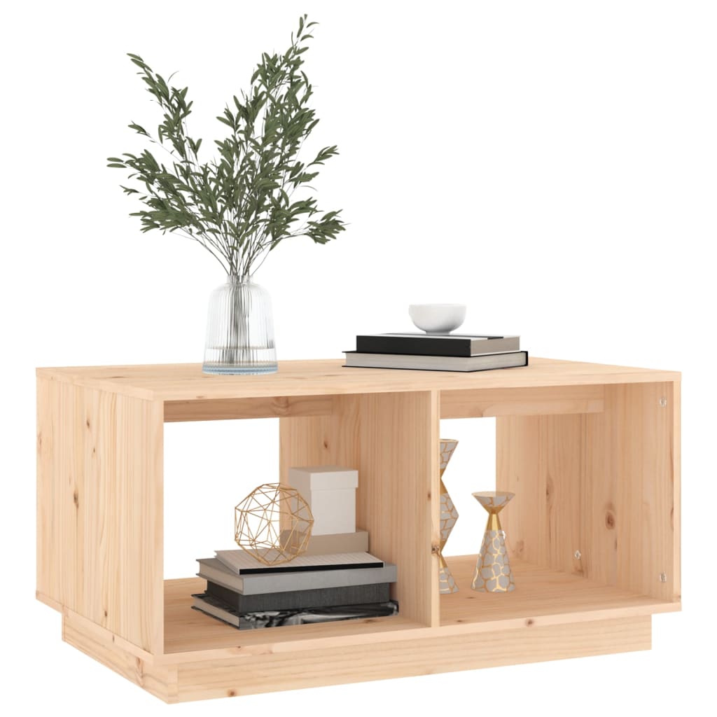 vidaXL Stolik kawowy, 80x50x40 cm, lite drewno sosnowe