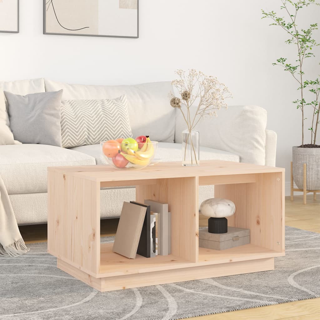 vidaXL Stolik kawowy, 80x50x40 cm, lite drewno sosnowe