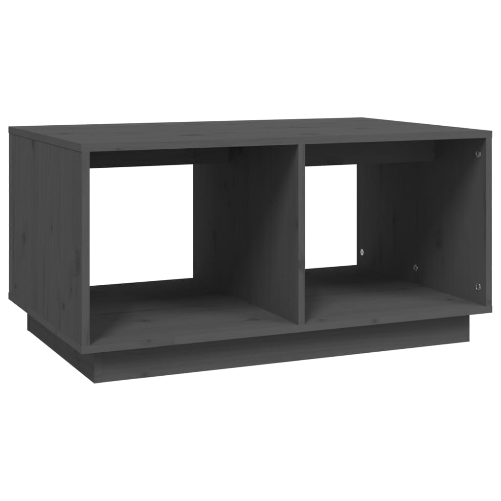 vidaXL Stolik kawowy, szary, 80x50x40 cm, lite drewno sosnowe