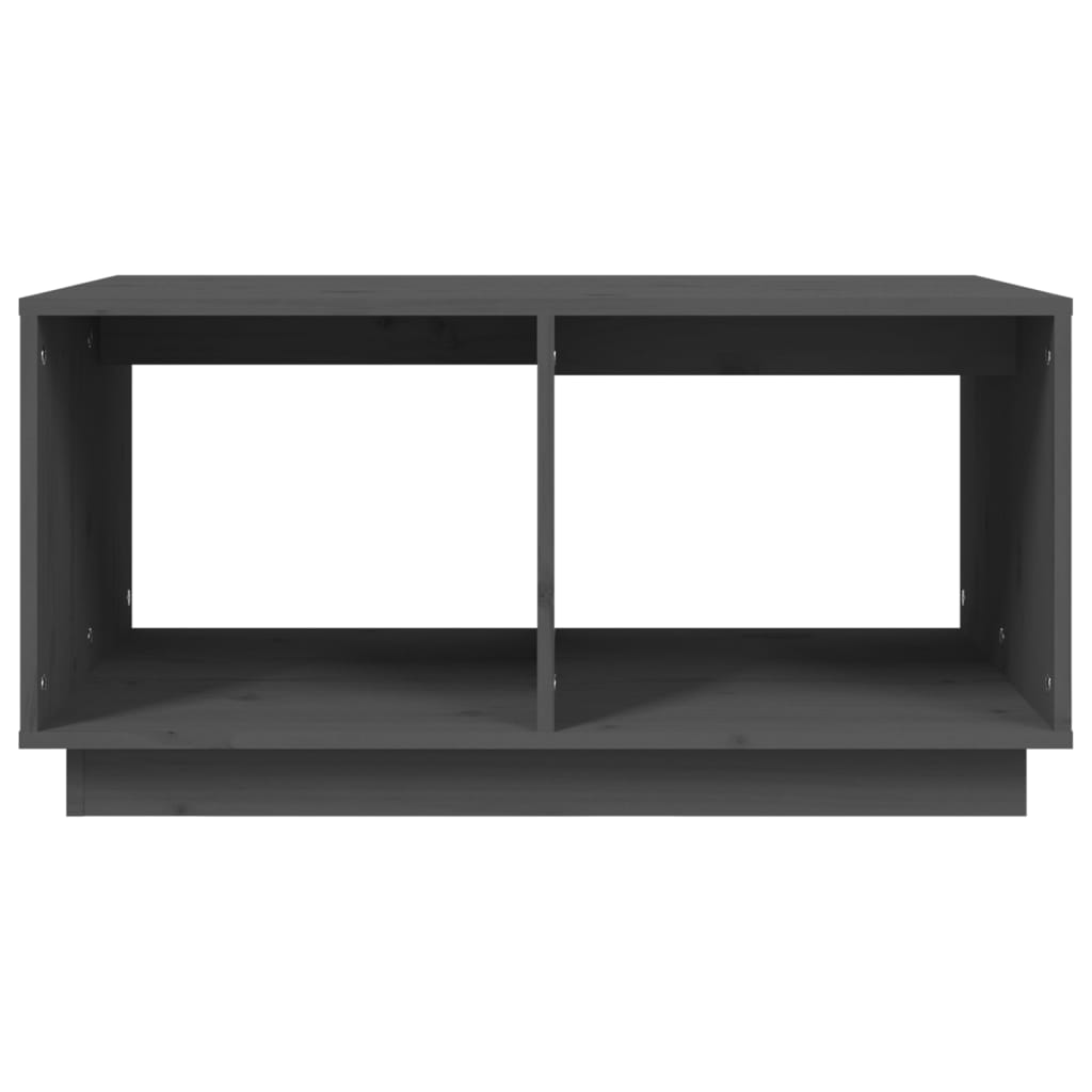 vidaXL Stolik kawowy, szary, 80x50x40 cm, lite drewno sosnowe