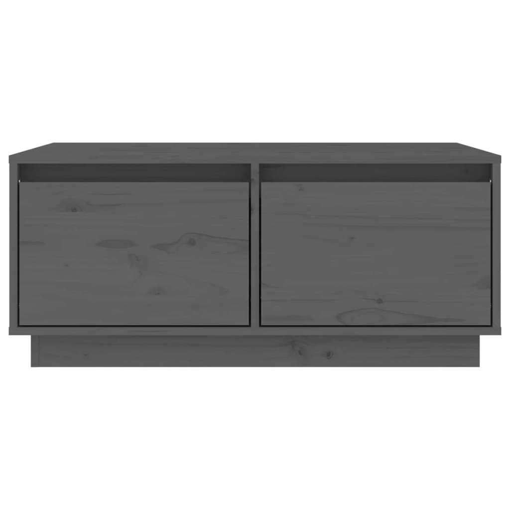 vidaXL Stolik kawowy, szary, 80x50x35 cm, lite drewno sosnowe