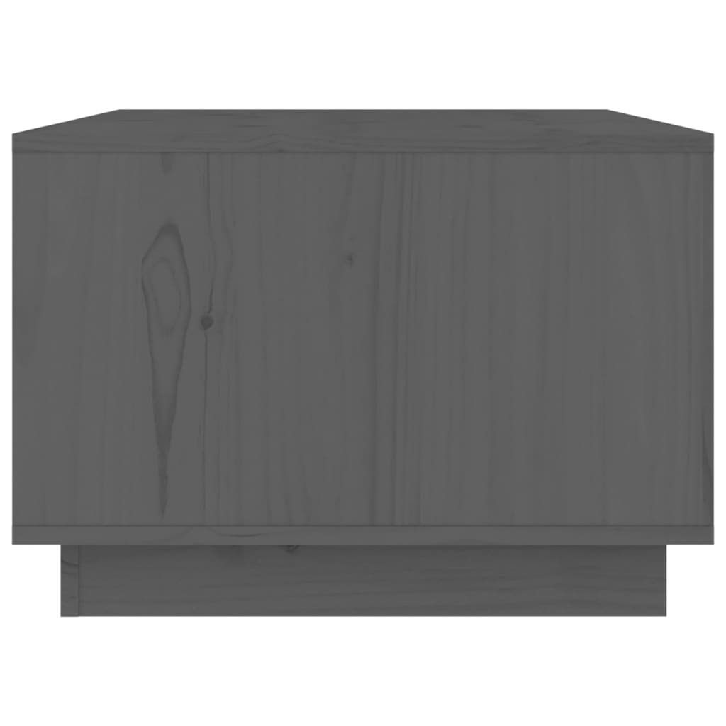 vidaXL Stolik kawowy, szary, 80x50x35 cm, lite drewno sosnowe