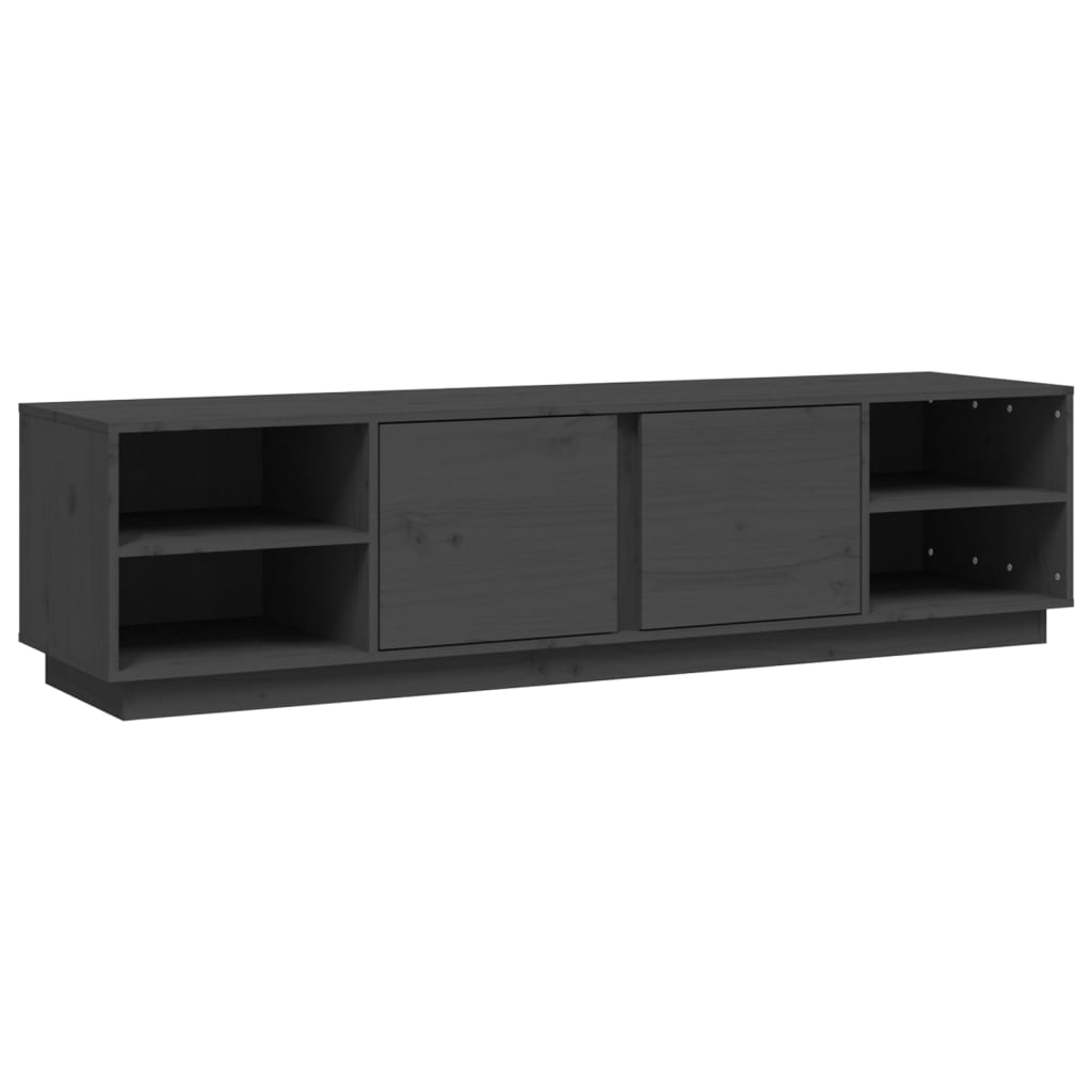 vidaXL Szafka pod telewizor, szara, 156x40x40 cm, lite drewno sosnowe