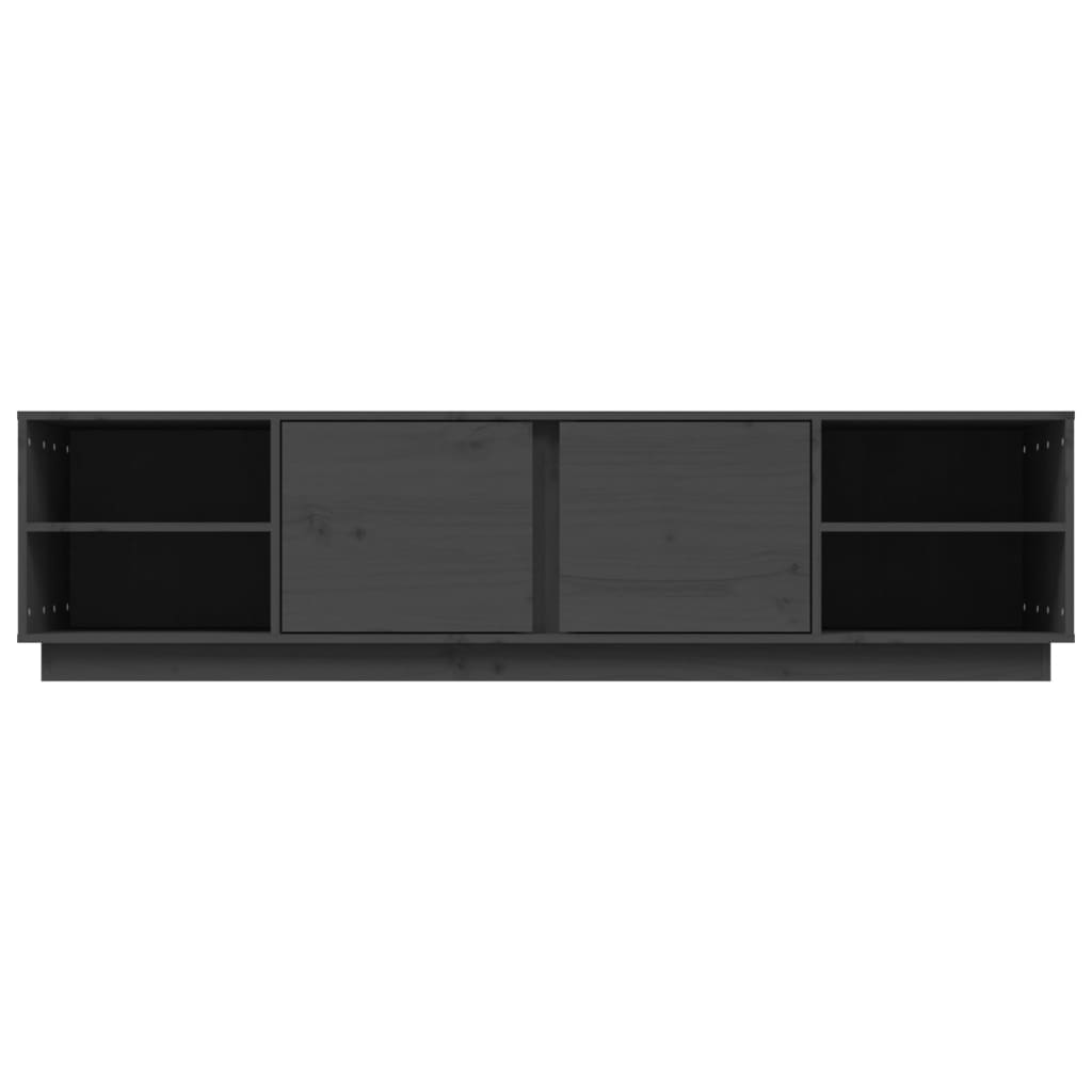 vidaXL Szafka pod telewizor, szara, 156x40x40 cm, lite drewno sosnowe