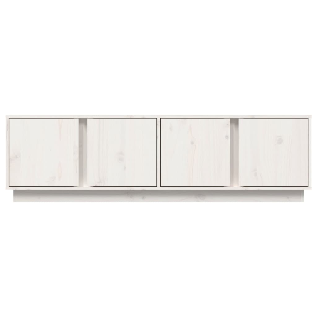 vidaXL Szafka pod telewizor, biała, 140x40x40 cm, lite drewno sosnowe