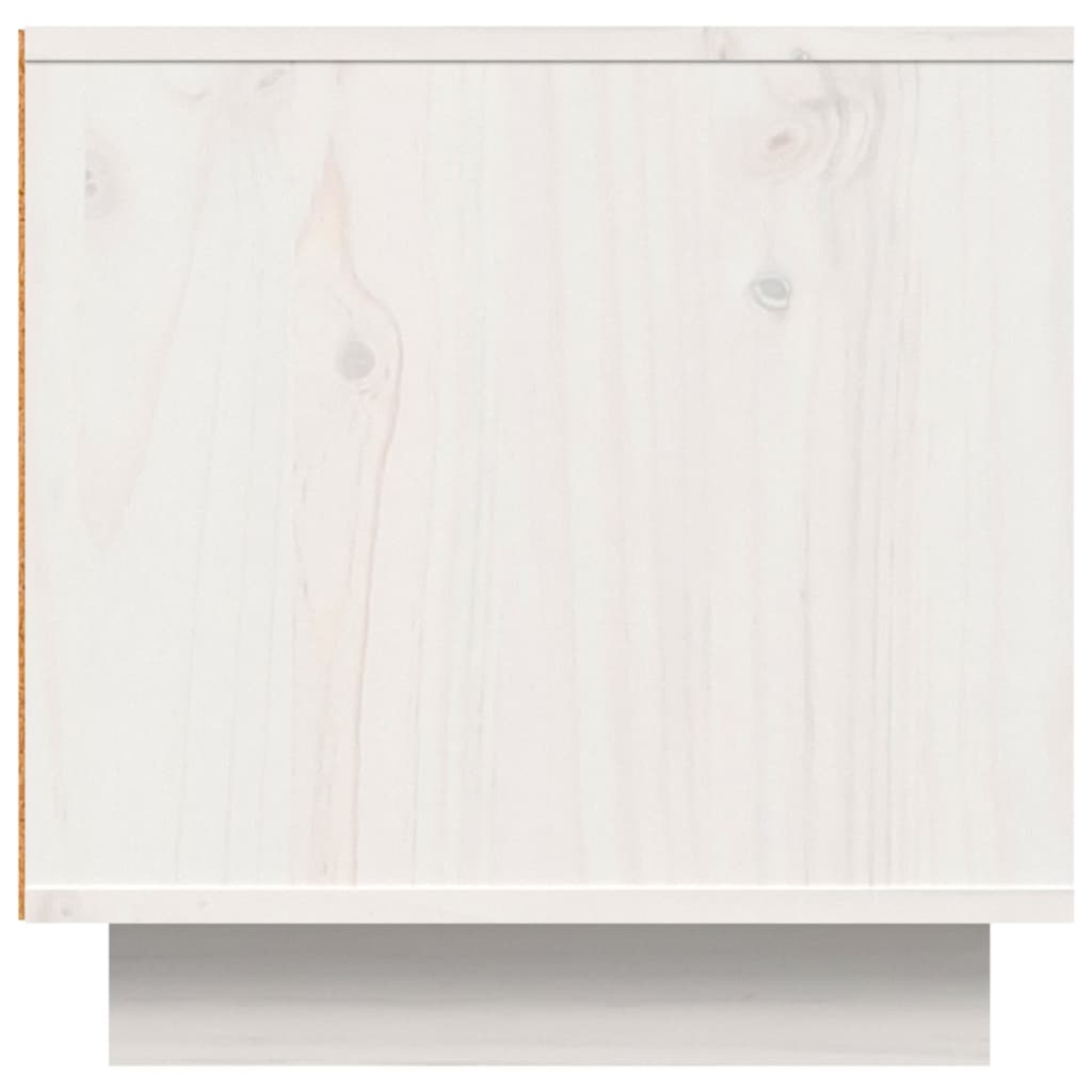 vidaXL Szafka pod telewizor, biała, 140x40x40 cm, lite drewno sosnowe