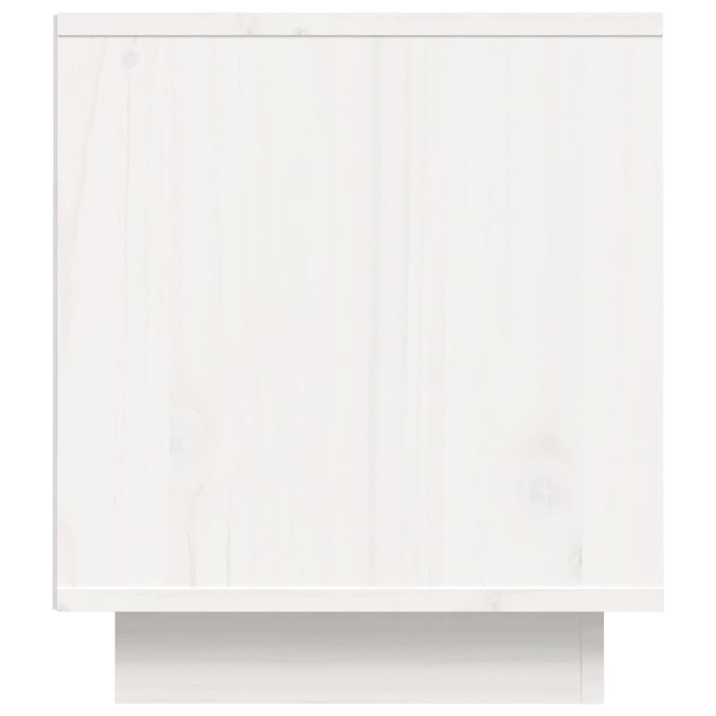 vidaXL Szafka pod telewizor, biała, 80x35x40,5 cm, lite drewno sosnowe