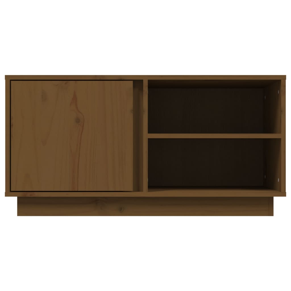 vidaXL Szafka pod TV, miodowy brąz, 80x35x40,5 cm, lite drewno sosnowe