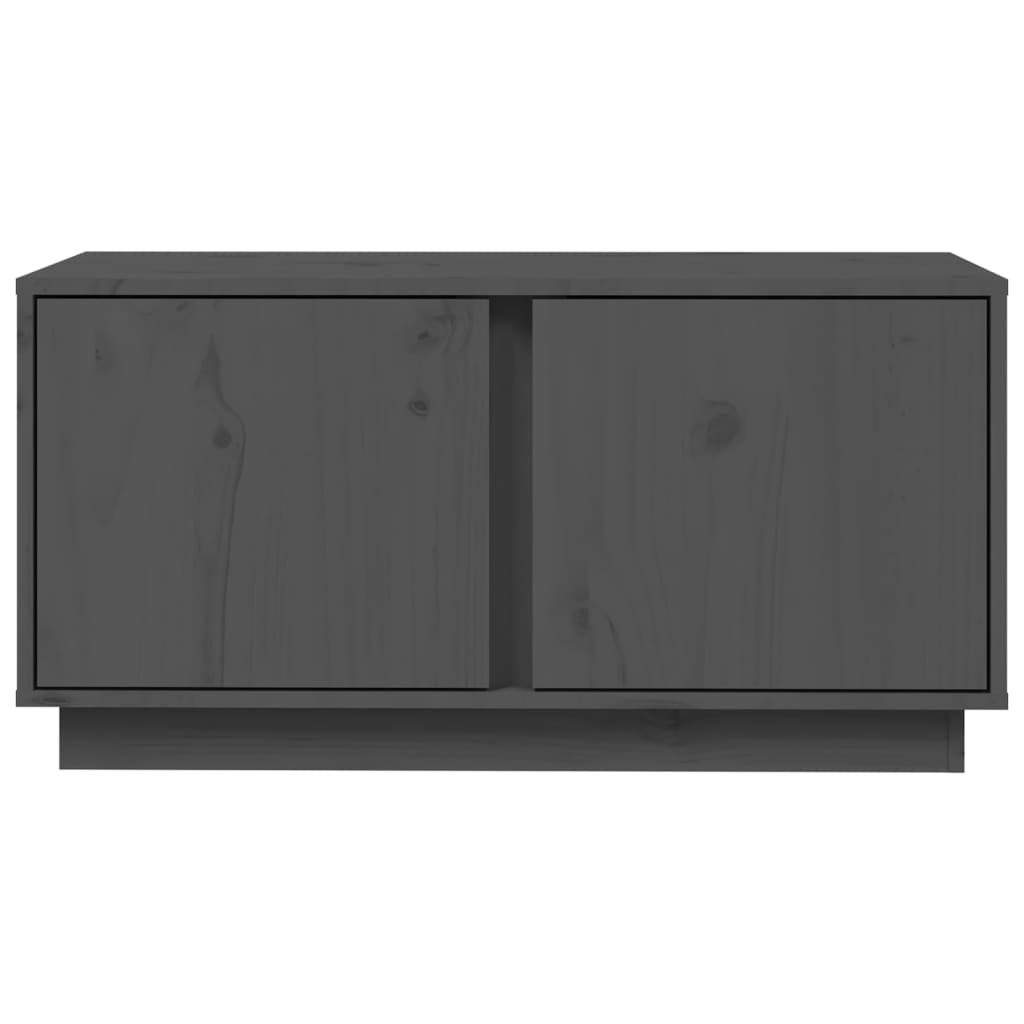 vidaXL Szafka pod telewizor, szara, 80x35x40,5 cm, lite drewno sosnowe