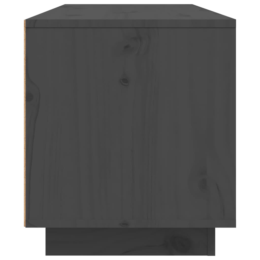 vidaXL Szafka pod telewizor, szara, 80x35x40,5 cm, lite drewno sosnowe
