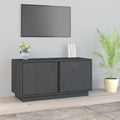 vidaXL Szafka pod telewizor, szara, 80x35x40,5 cm, lite drewno sosnowe