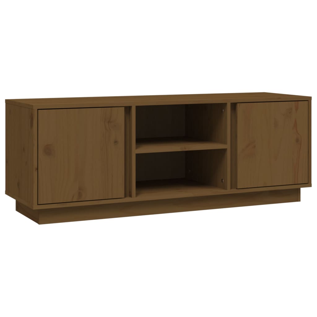 vidaXL Szafka pod TV, miodowy brąz, 110x35x40,5cm, lite drewno sosnowe