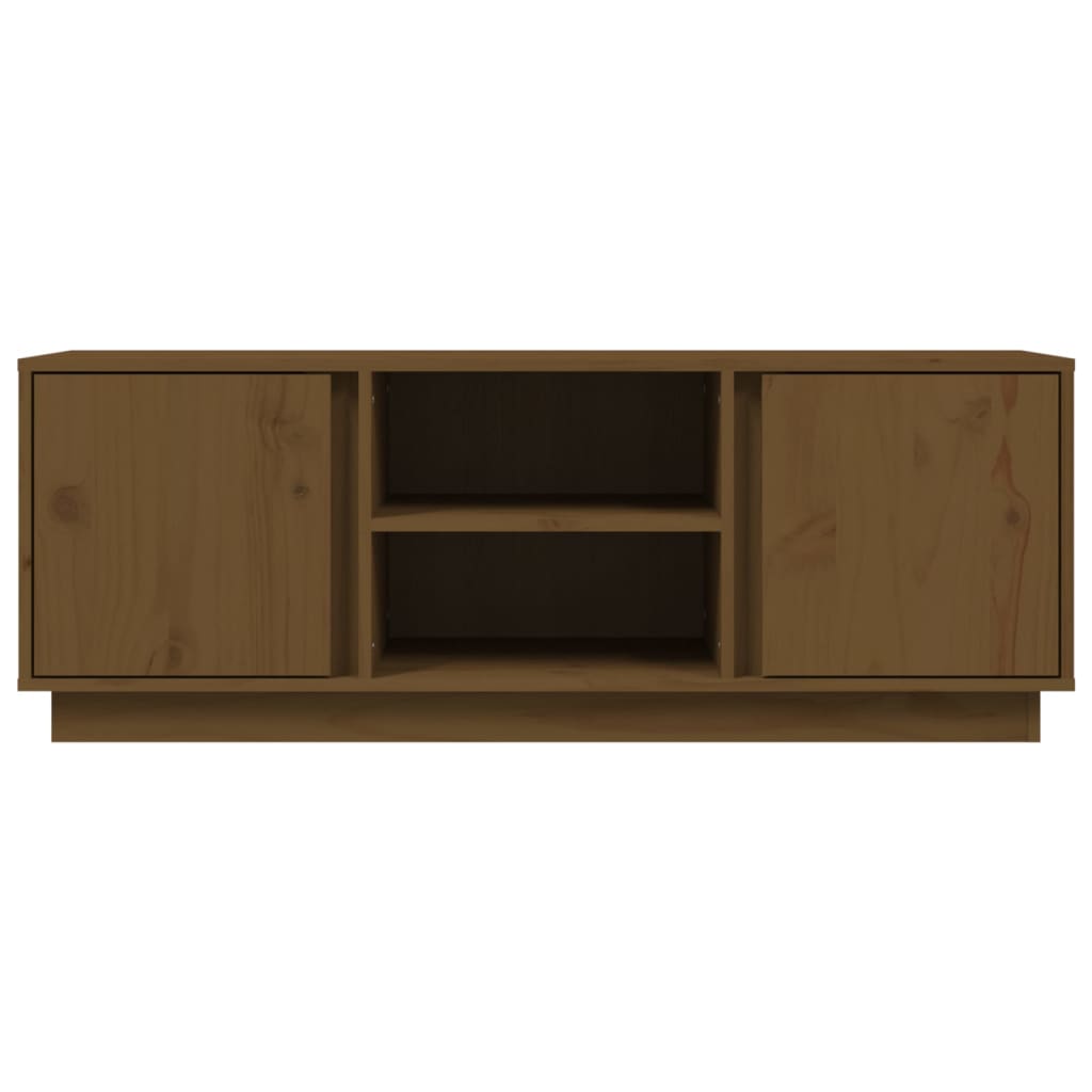 vidaXL Szafka pod TV, miodowy brąz, 110x35x40,5cm, lite drewno sosnowe