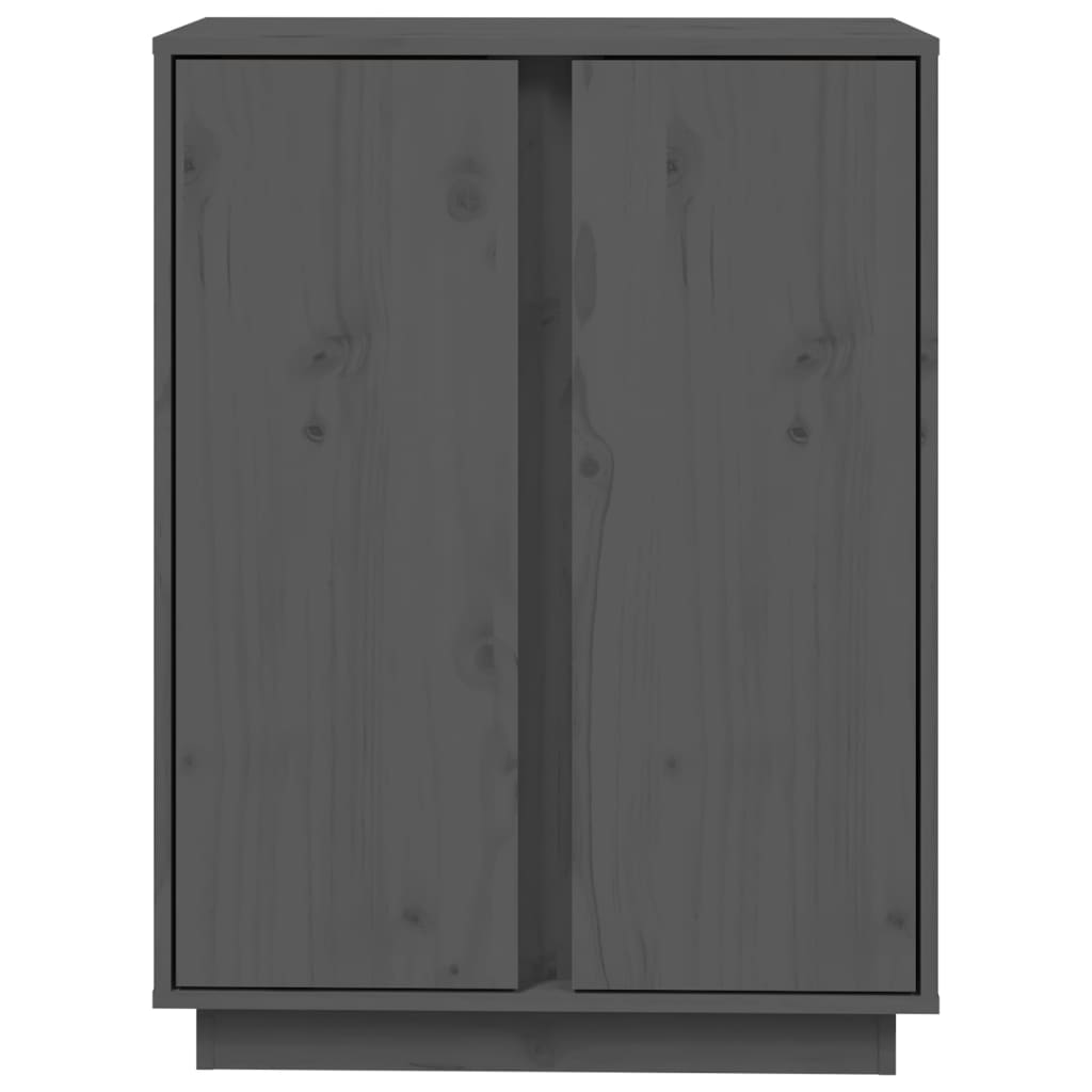 vidaXL Szafka, szara, 60x35x80 cm, lite drewno sosnowe