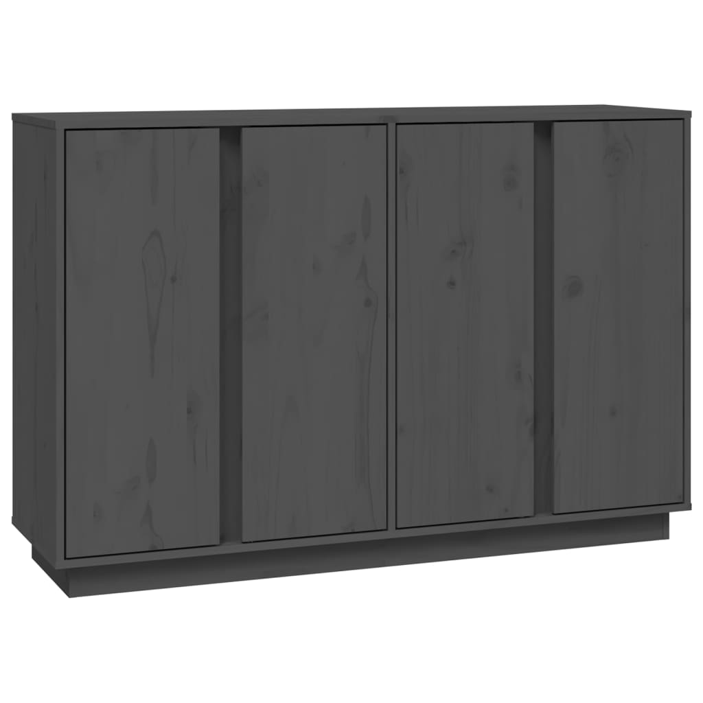 vidaXL Szafka, szara, 120x35x80 cm, lite drewno sosnowe