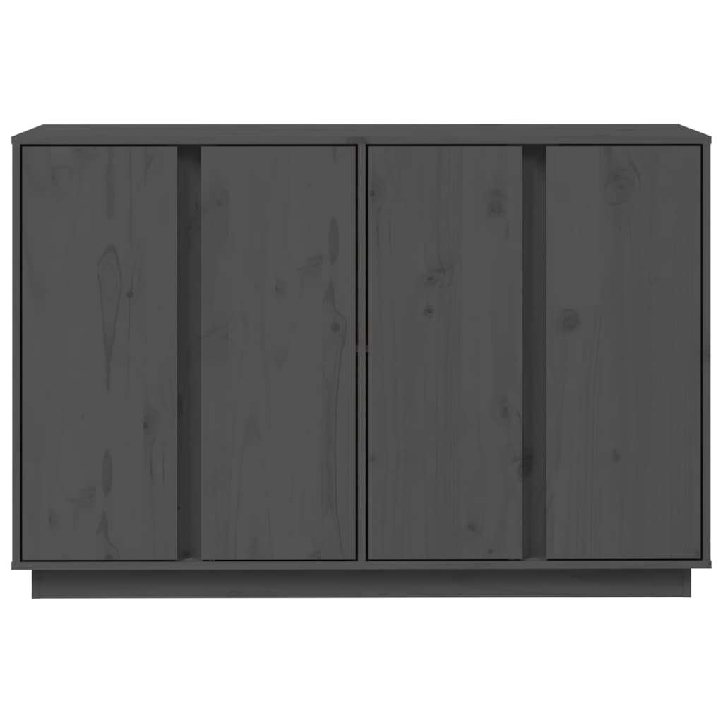 vidaXL Szafka, szara, 120x35x80 cm, lite drewno sosnowe