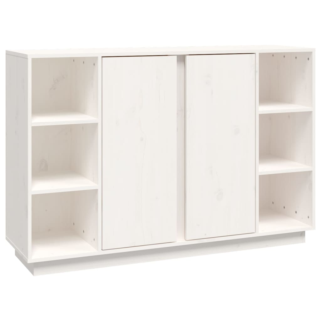vidaXL Szafka, biała, 120x35x80 cm, lite drewno sosnowe