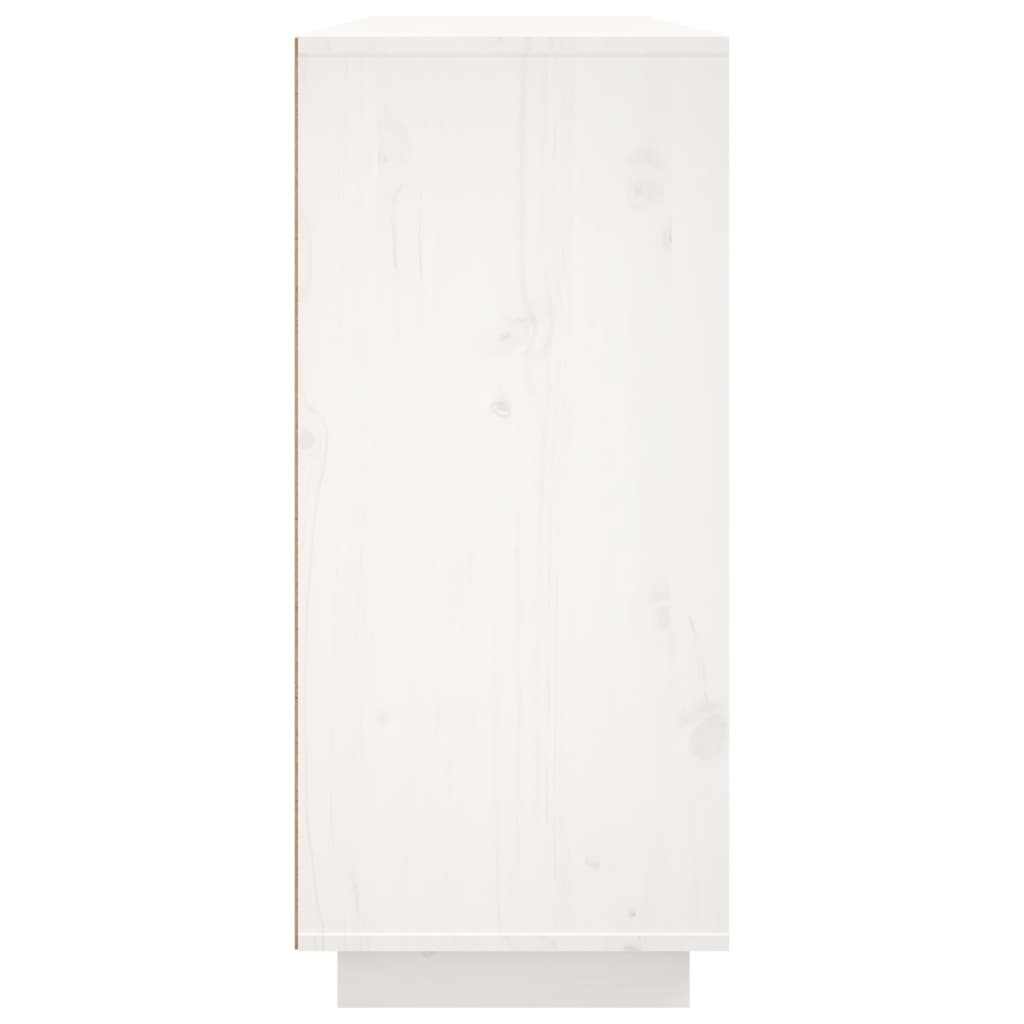 vidaXL Szafka, biała, 120x35x80 cm, lite drewno sosnowe