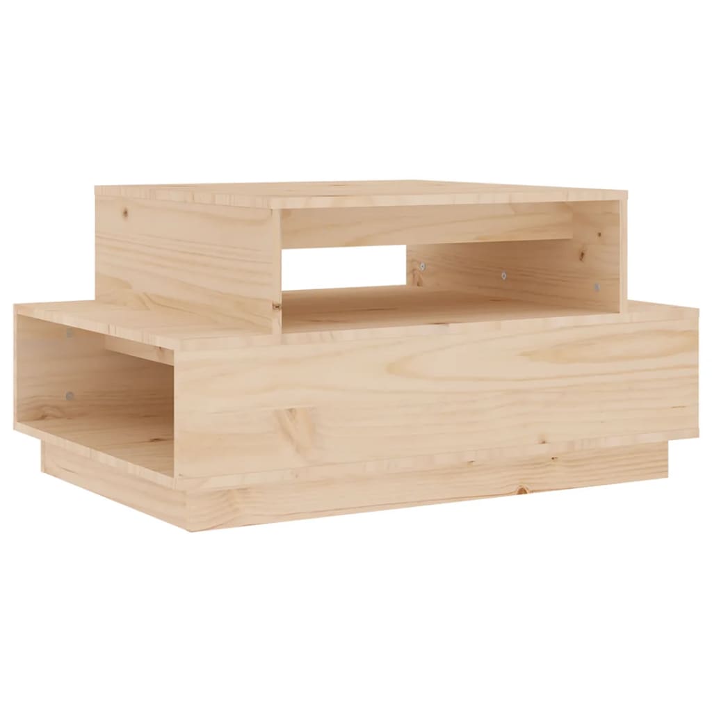 vidaXL Stolik kawowy, 80x55x40,5 cm, lite drewno sosnowe