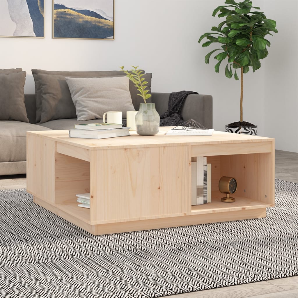 vidaXL Stolik kawowy, 100x101x40,5 cm, lite drewno sosnowe